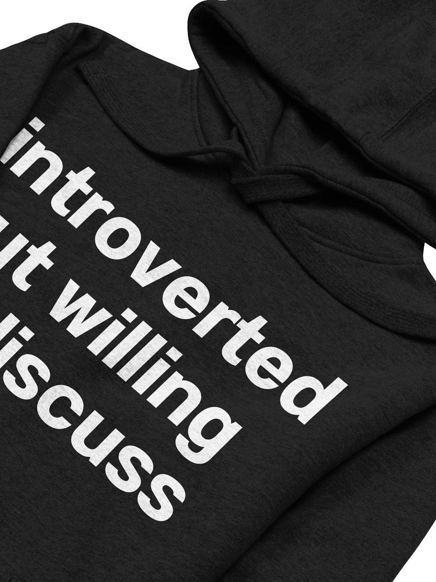 introverted but willing to discuss cats. Unisex Hoodie product image (32)