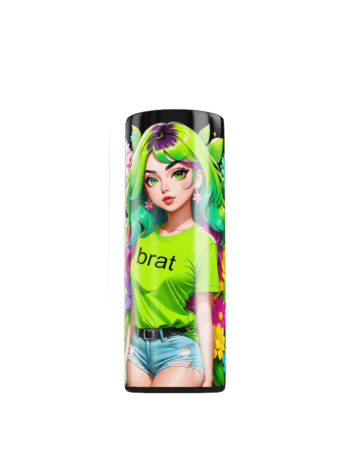Brat 20 oz Skinny Stainless Steel Tumbler - Black - Brat Life v4 product image (1)