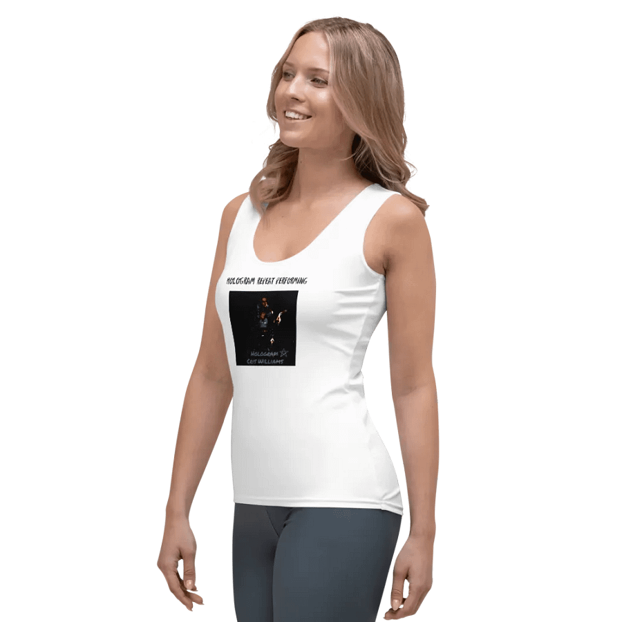 Hologram Repeat Performing Tank Top - White product image (3)