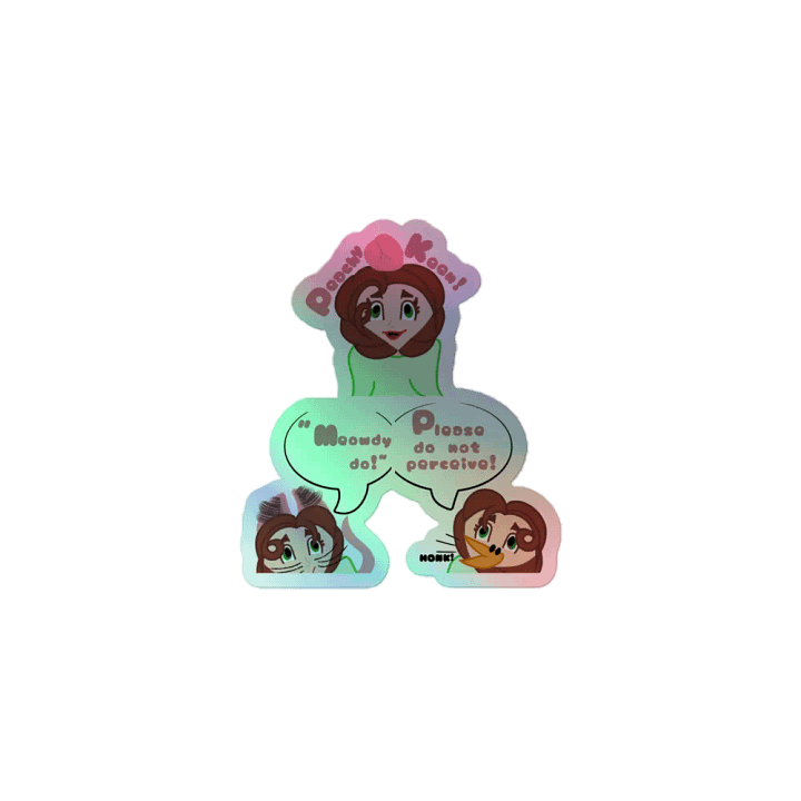 Speech Bubble Sub Emotes ~ holographic sticker sheet product image (1)