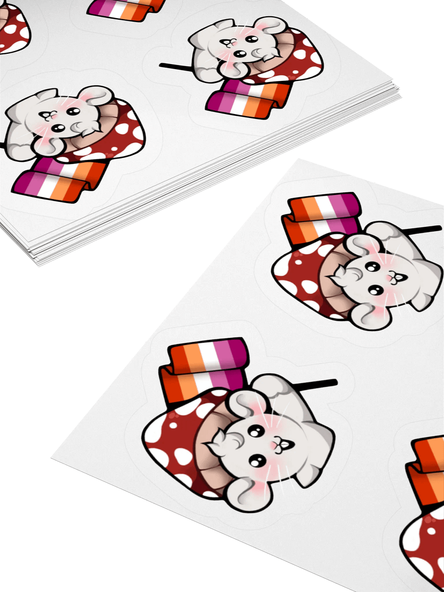 Lesbian/WLW Pride Flag Stickers product image (4)