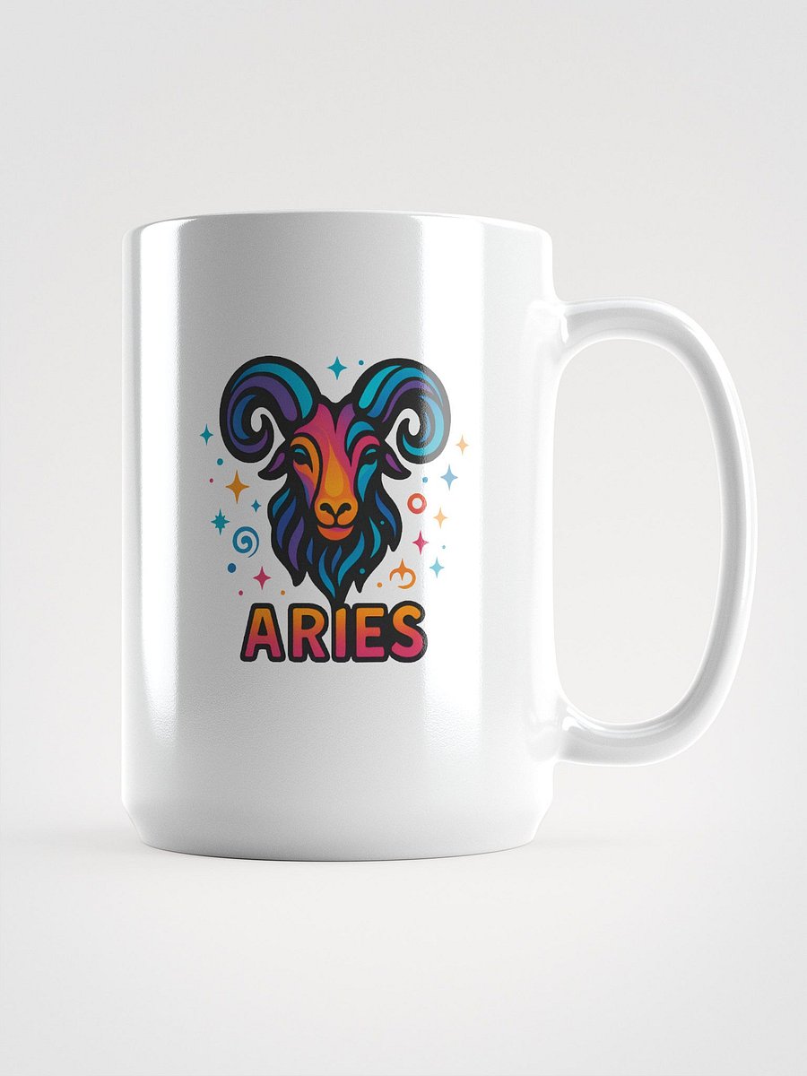 Aries Zodiac Sign Mug – Bold & Fiery Psychedelic Horoscope Design 1 product image (1)
