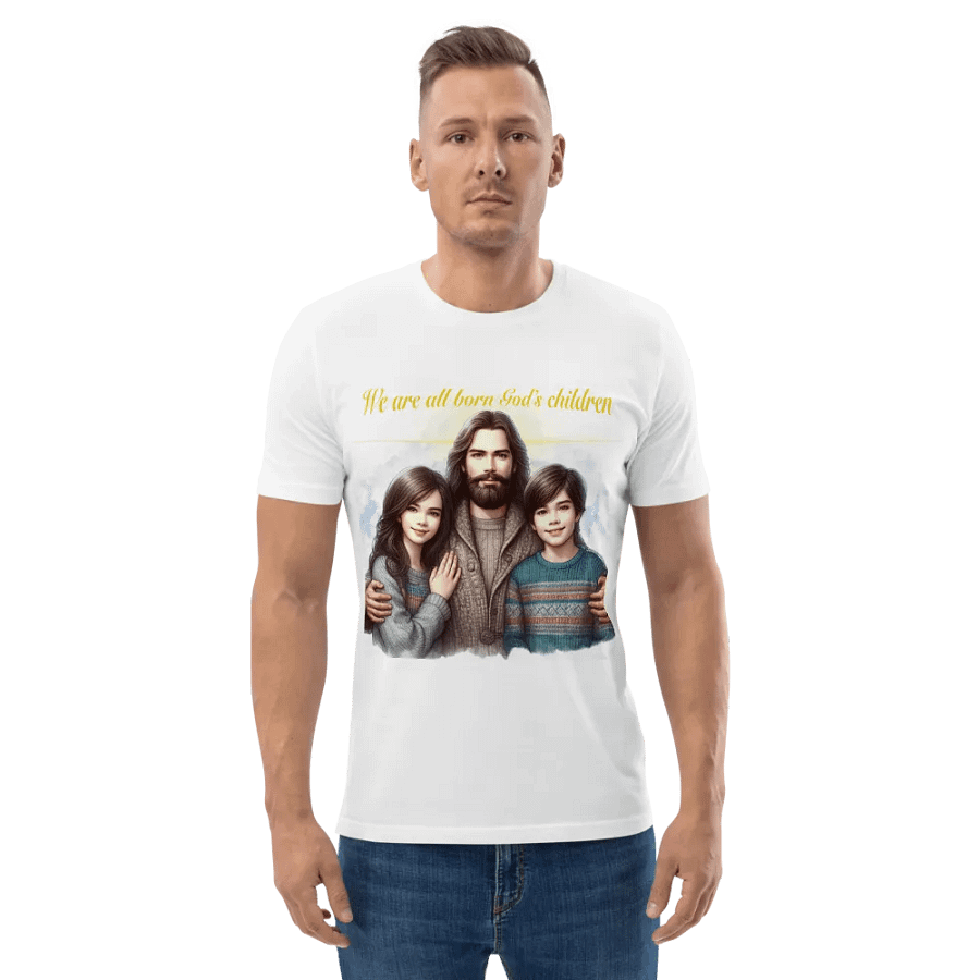 We are all born God's children - Organic Cotton Short Sleeve T-Shirt product image (2)