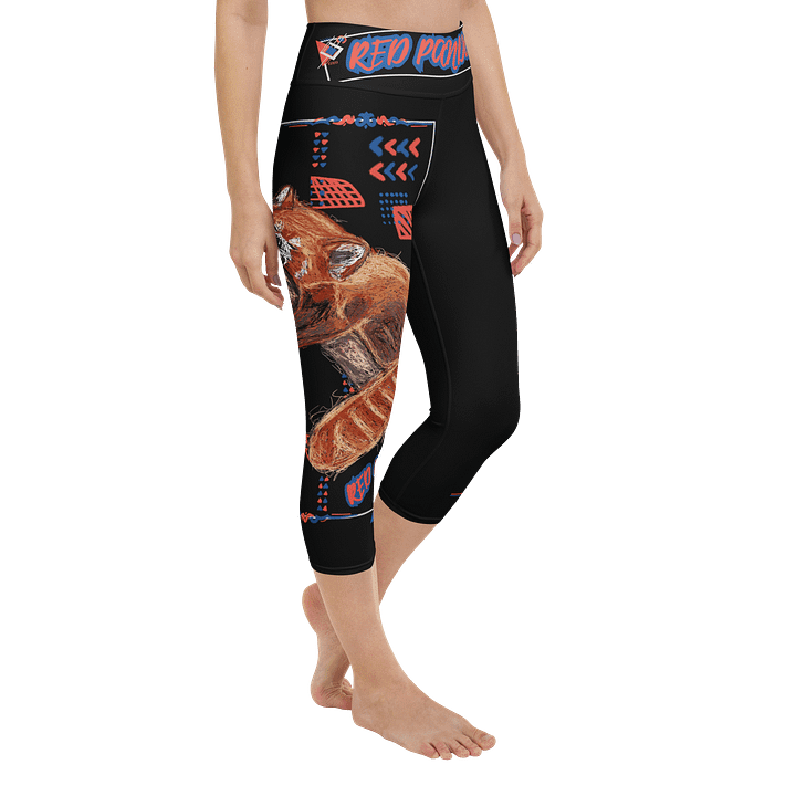 "Zzz" RED PANDA Yoga Capri Leggings product image (2)