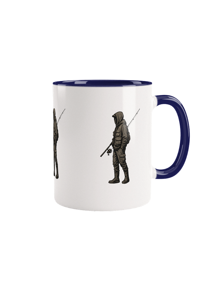 Fishing Coffee Mug with Angler Silhouette – Outdoors Cabin Lake Camping Mug for Fishermen product image (5)