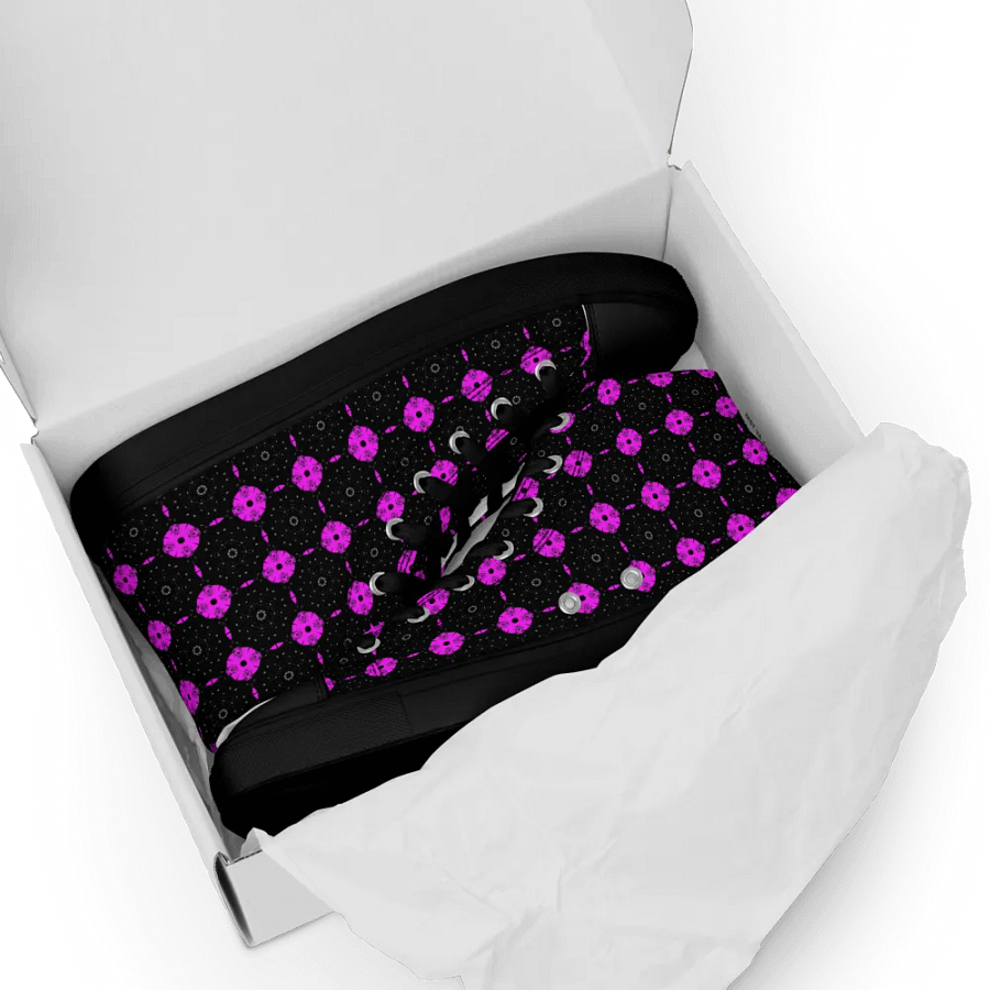 Abstract Pink Shapes Ladies Canvas Shoes High Tops product image (8)