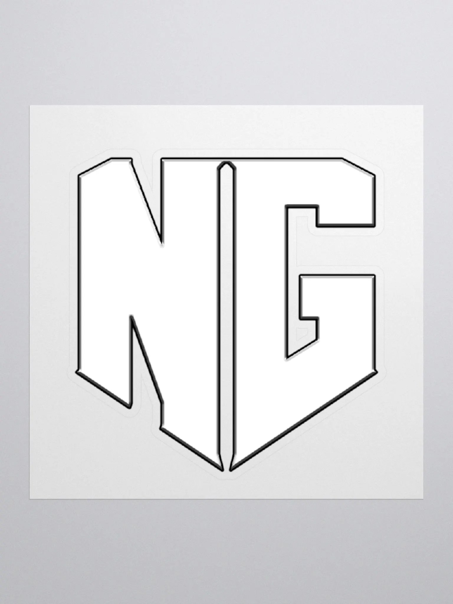 N.E.W. Gaming - White Logo Sticker product image (1)