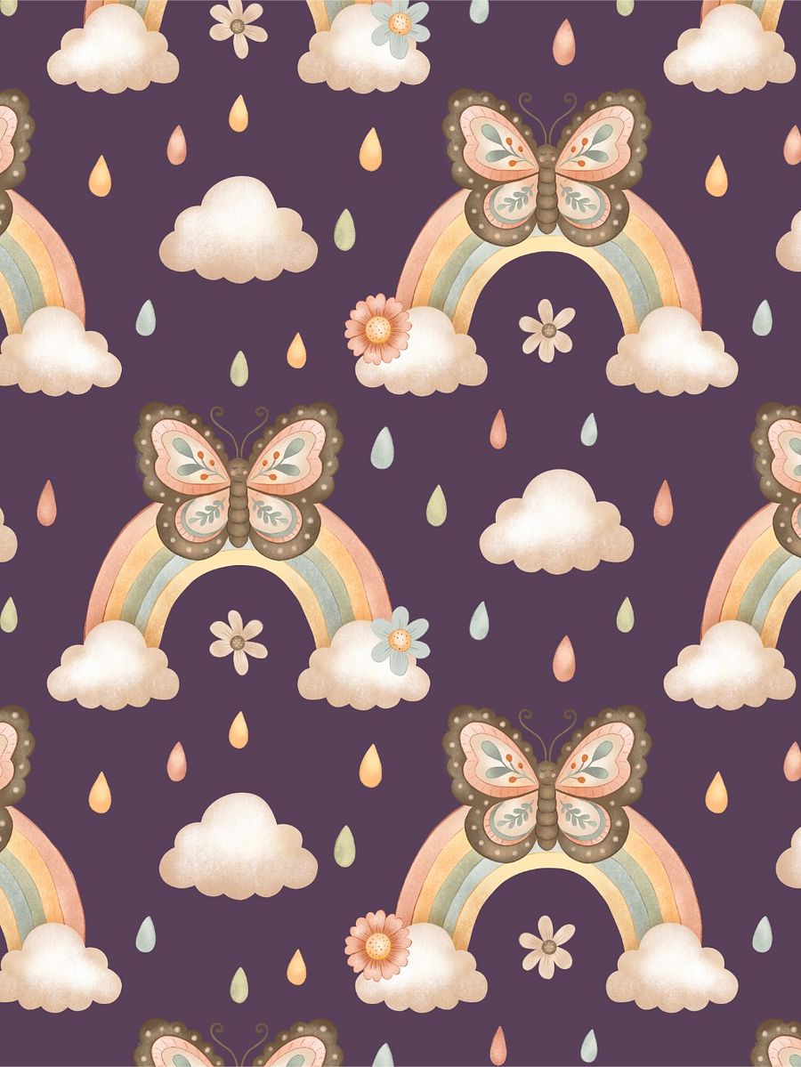 Butterfly with Rainbow - Non-Exclusive Pattern product image (2)
