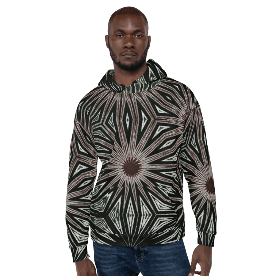 Abstract Dramatic Circles Unisex Pull Over Hoodie product image (7)