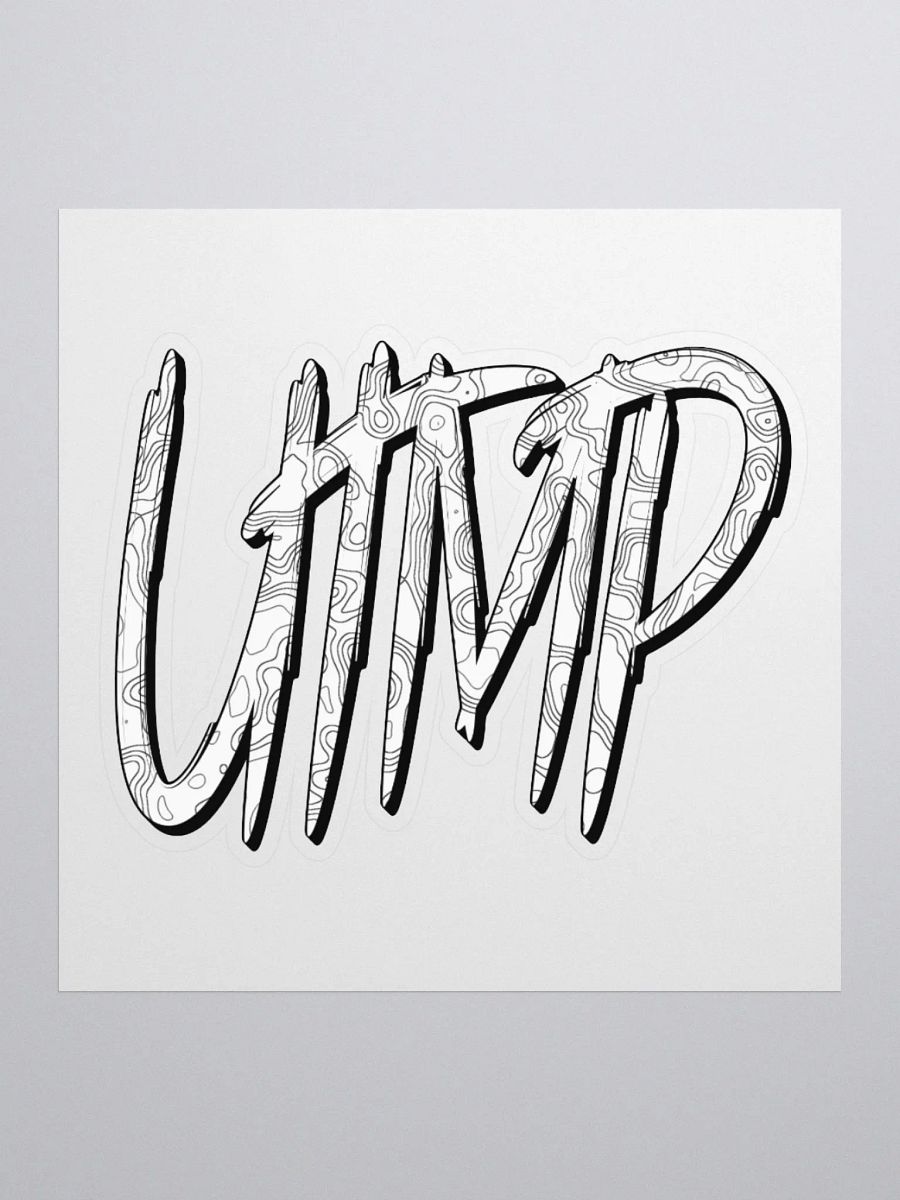 Kiss Cut Sticker - UTMP Logo Topo Stealth White product image (2)