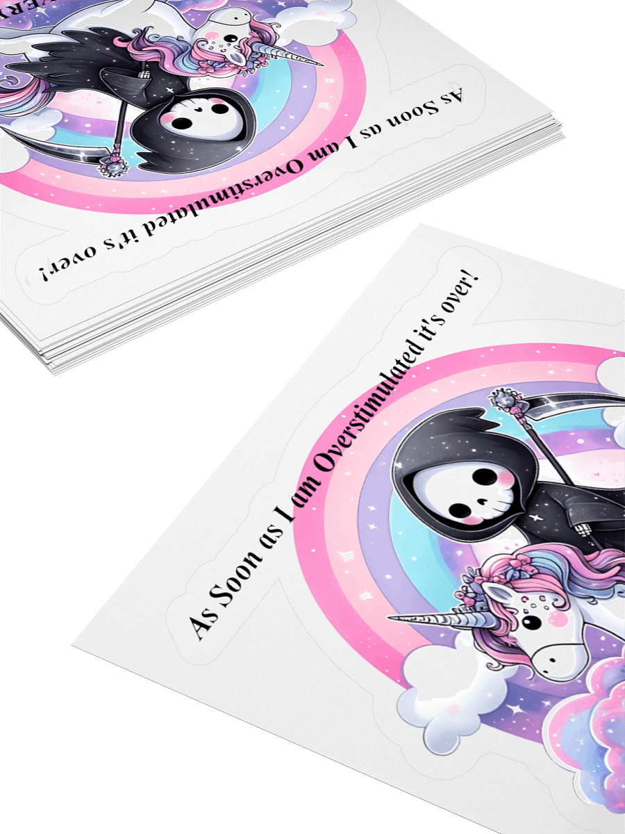 Overstimulated Reaper Unicorn Sticker product image (7)