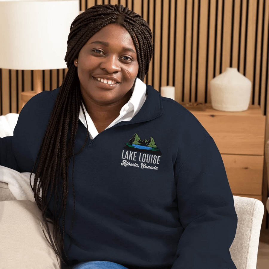 Lake Louise Left Side Embroidered Half Zip product image (25)