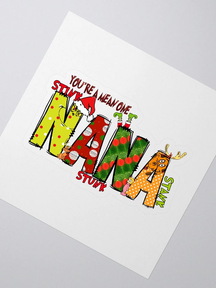 Whimsical NANA Christmas Kiss Cut Stickers product image (2)