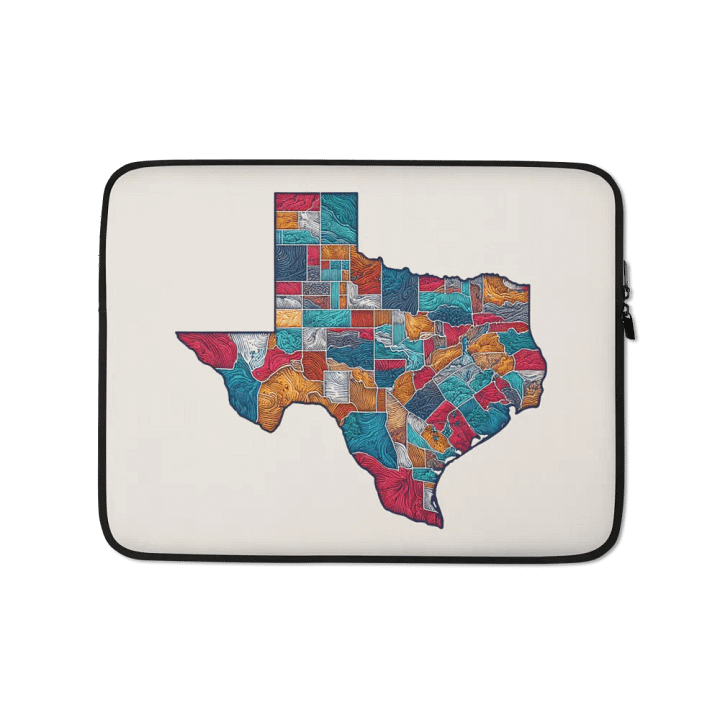 Texas Map Laptop Sleeve product image (1)