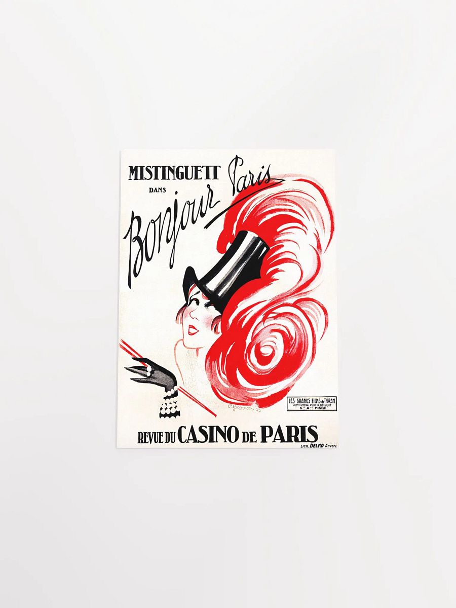 Vintage 1925 Caberet Mistinguett Poster Unframed product image (12)