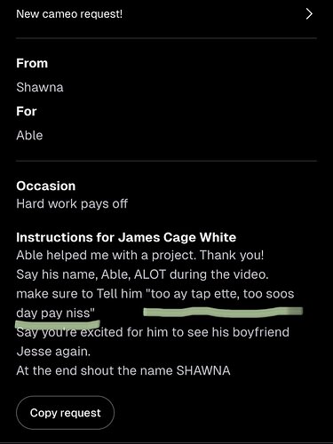 Please help me . Can I do this cameo ? I don’t know what’s the meaning of this sentence. Please help me . Thanks so much