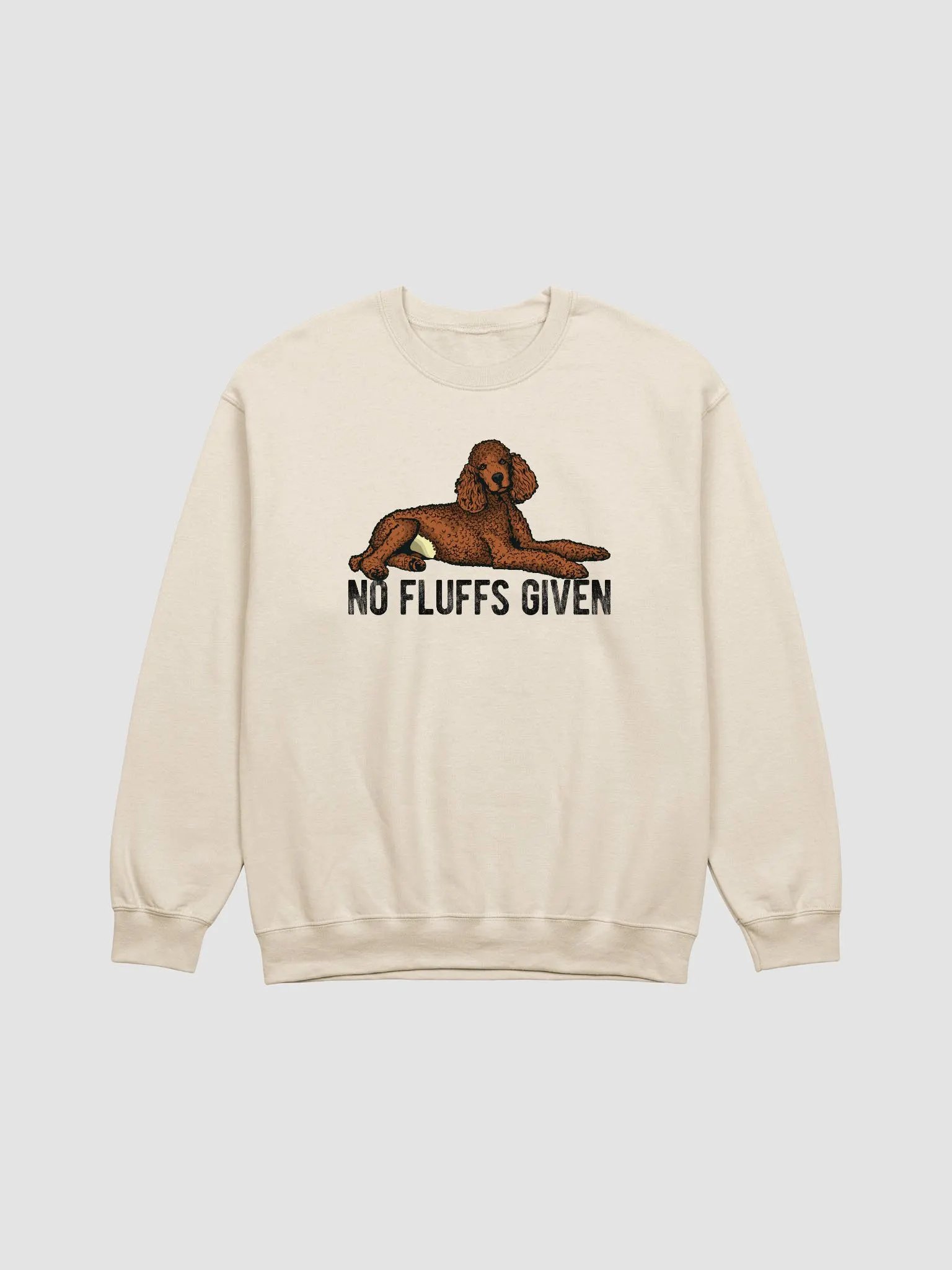 No Fluffs Given Sweatshirt of a Standard Poodle (Red) | Funny Shirt for Poodle Paw-rents product image (20)