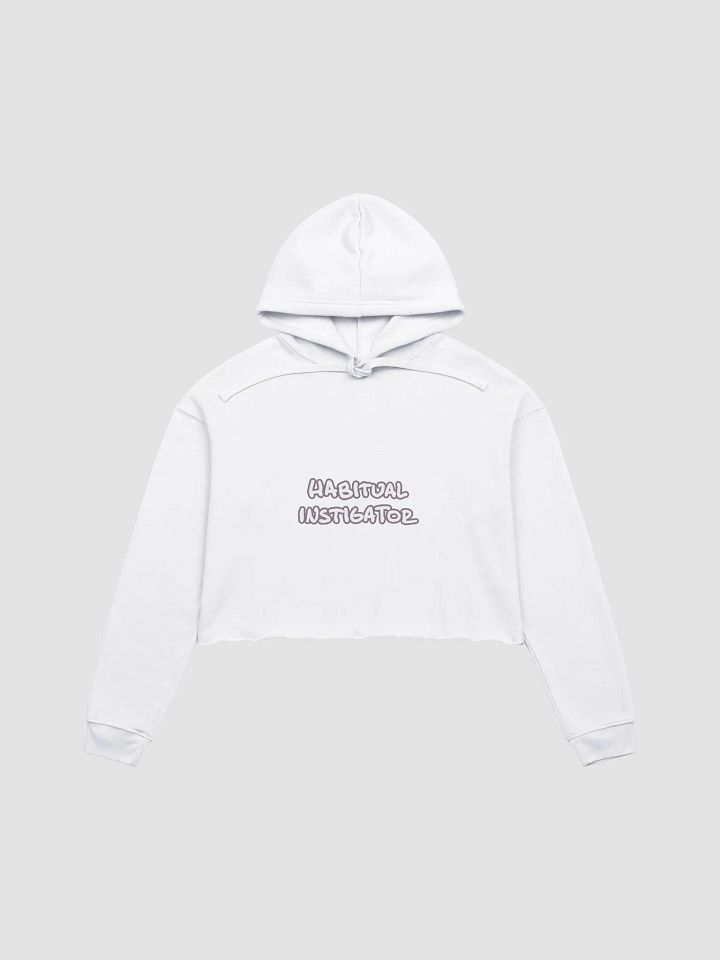 HABITUAL INSTIGATOR (lined design, #8D778F) fleece cropped hoodie product image (30)
