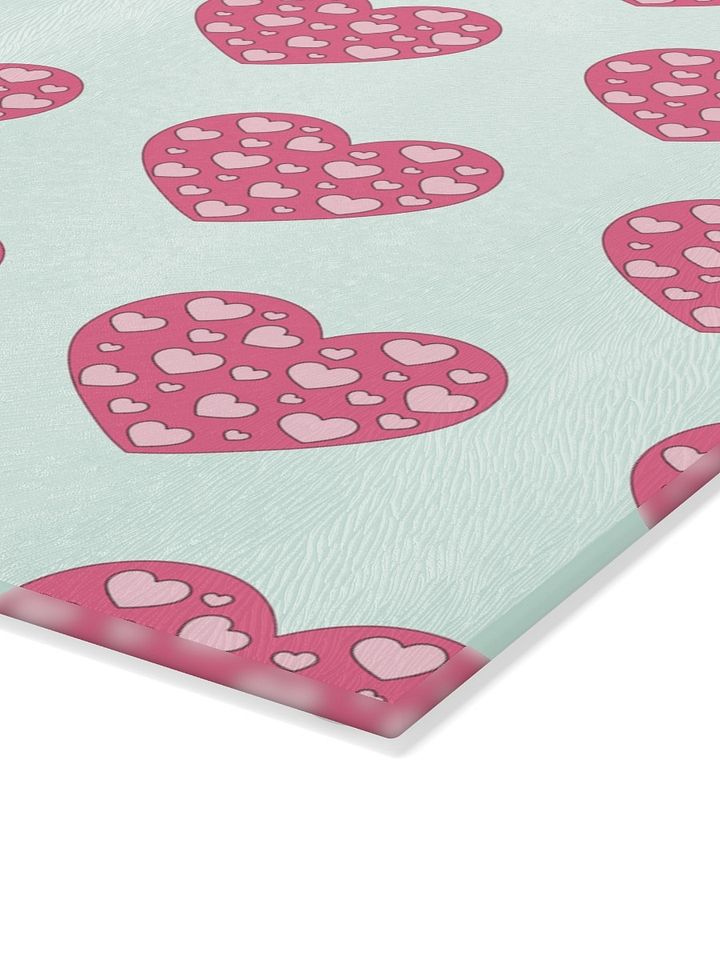 Glass Cutting Board - Heart Pattern for Love in the Kitchen product image (2)