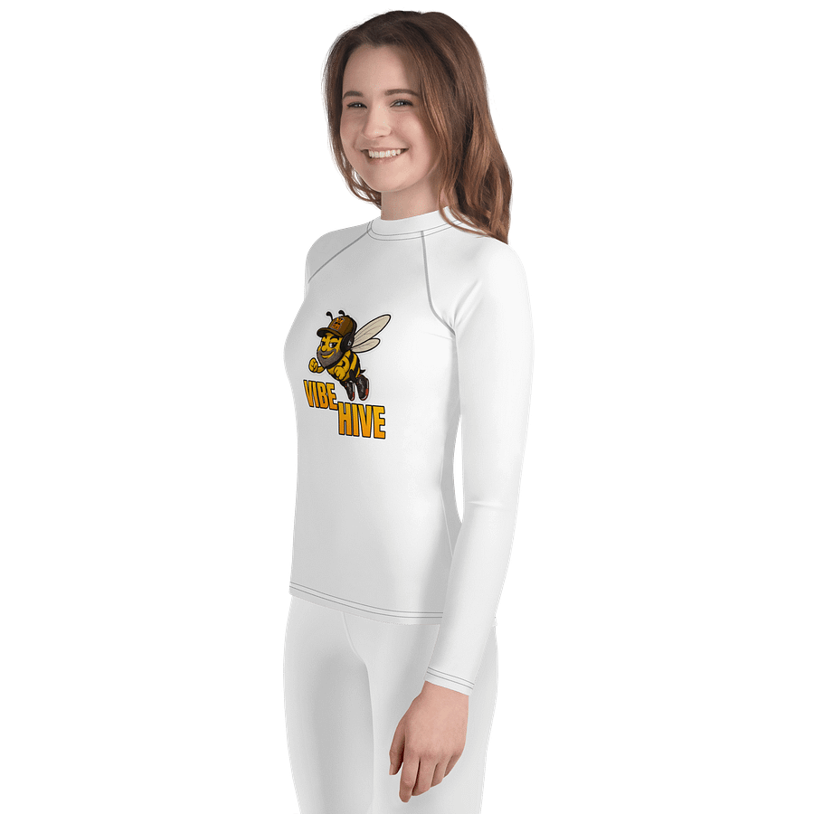 Buzzing Vibes Bee Youth Rash Guard product image (3)