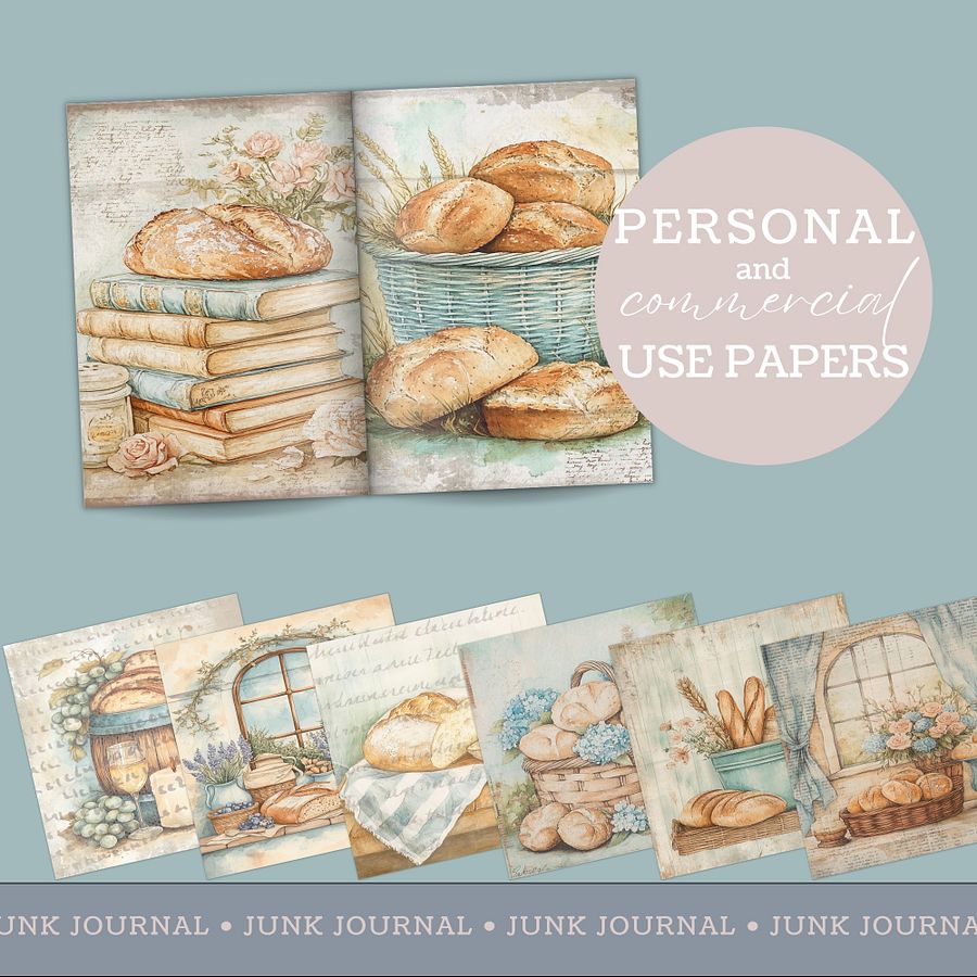 For The Love of Bread - Digital Papers V3 - Commercial Use product image (2)