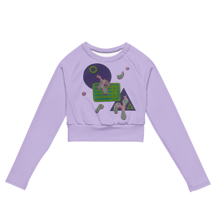 Shape Shenanigans Purple Long Sleeve Crop Top product image (1)