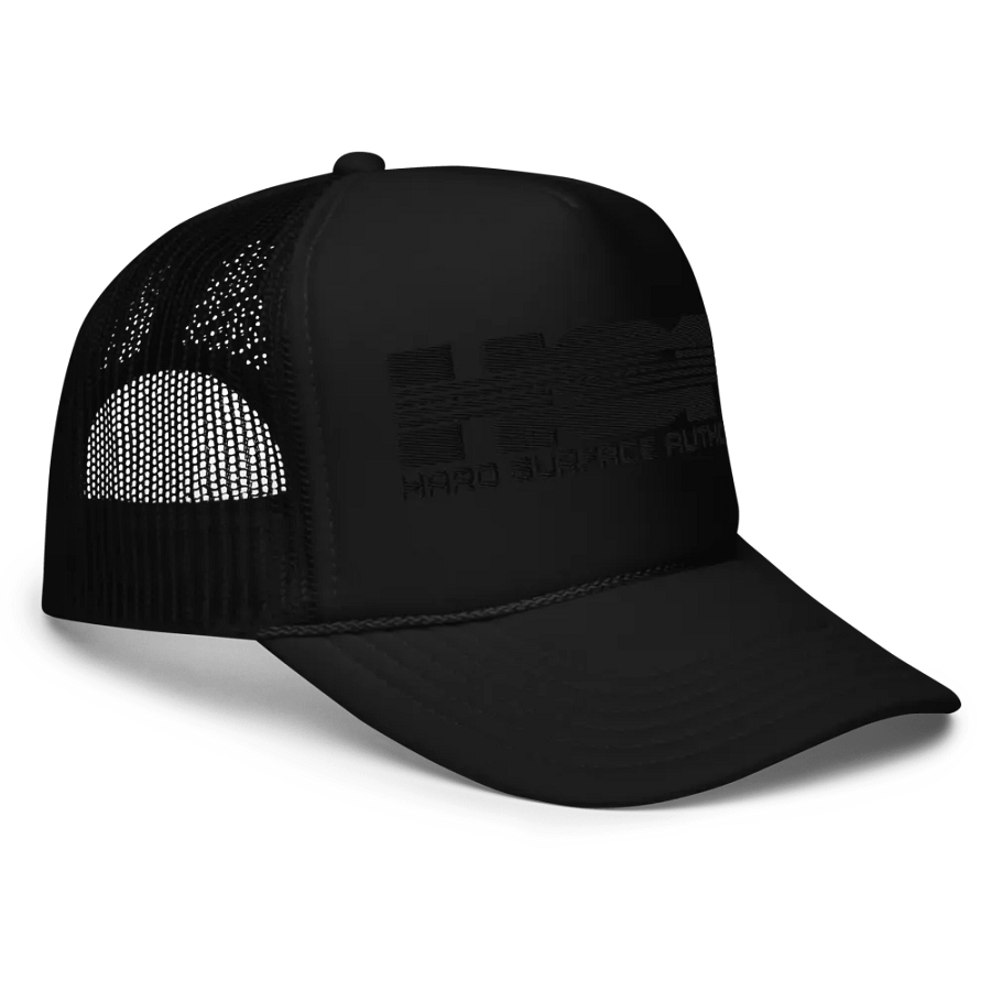 Hard Surface Authority Trucker Cap (Black logotype) product image (7)