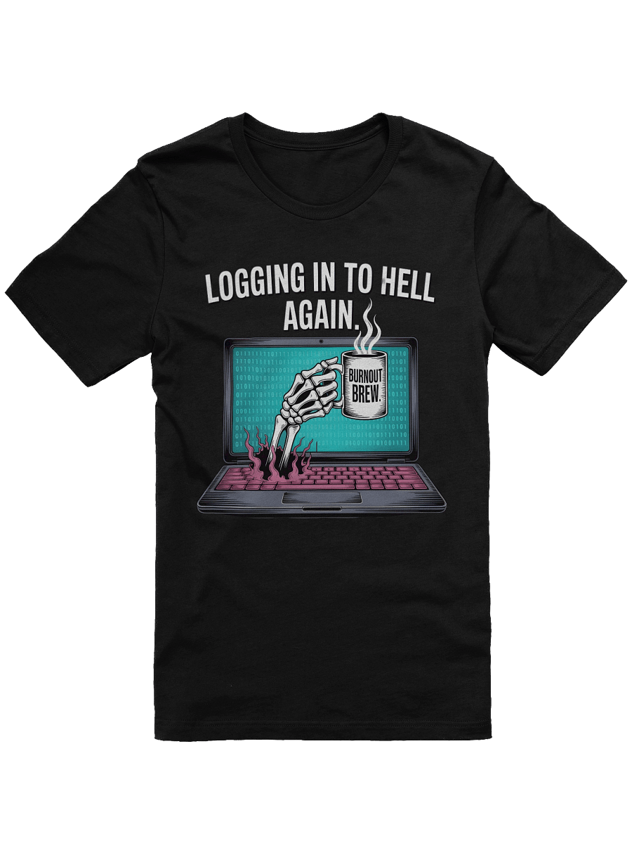 Burnout Brew Skeleton Laptop T-Shirt product image (1)