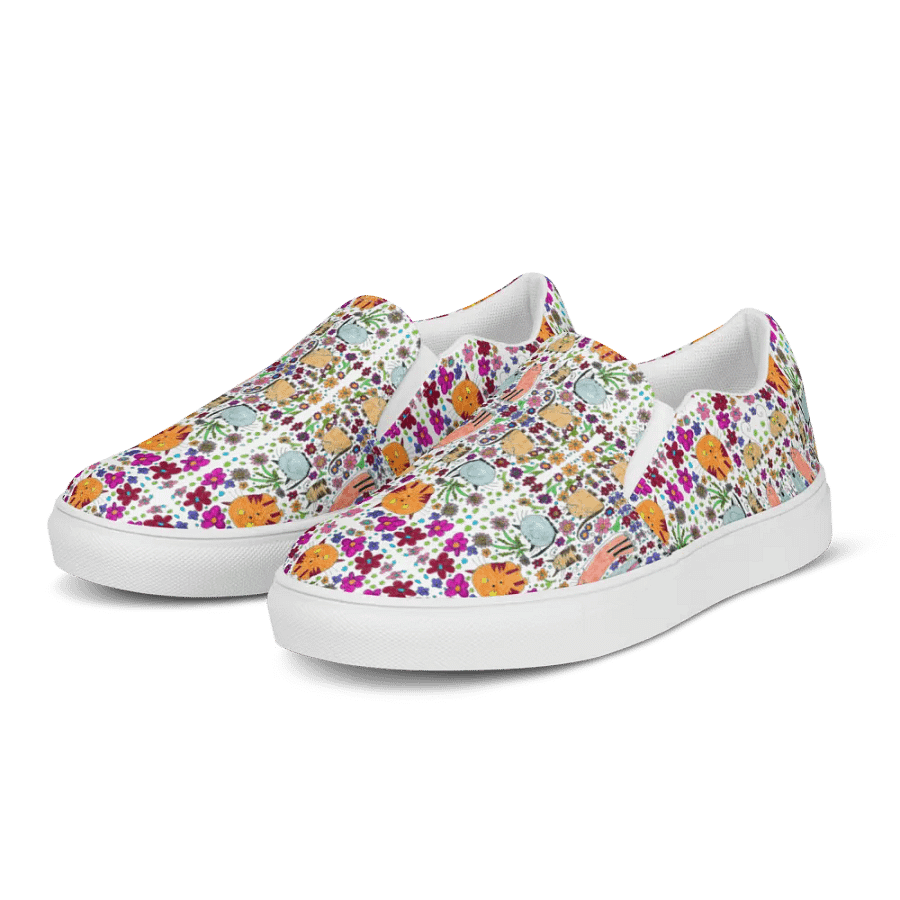 Abstract Cats Kaleidoscope Men's Slip-On Shoes product image (4)