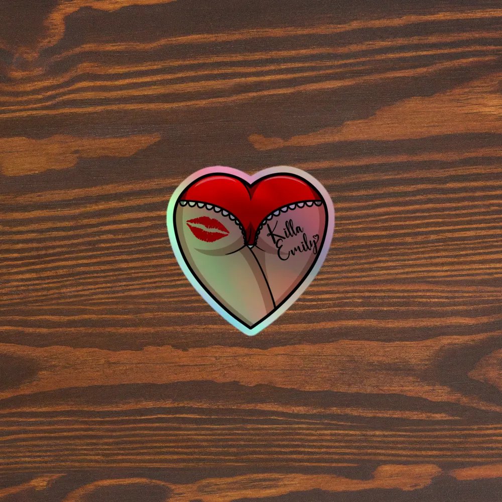 RED HEART BUTT STICKER product image (5)