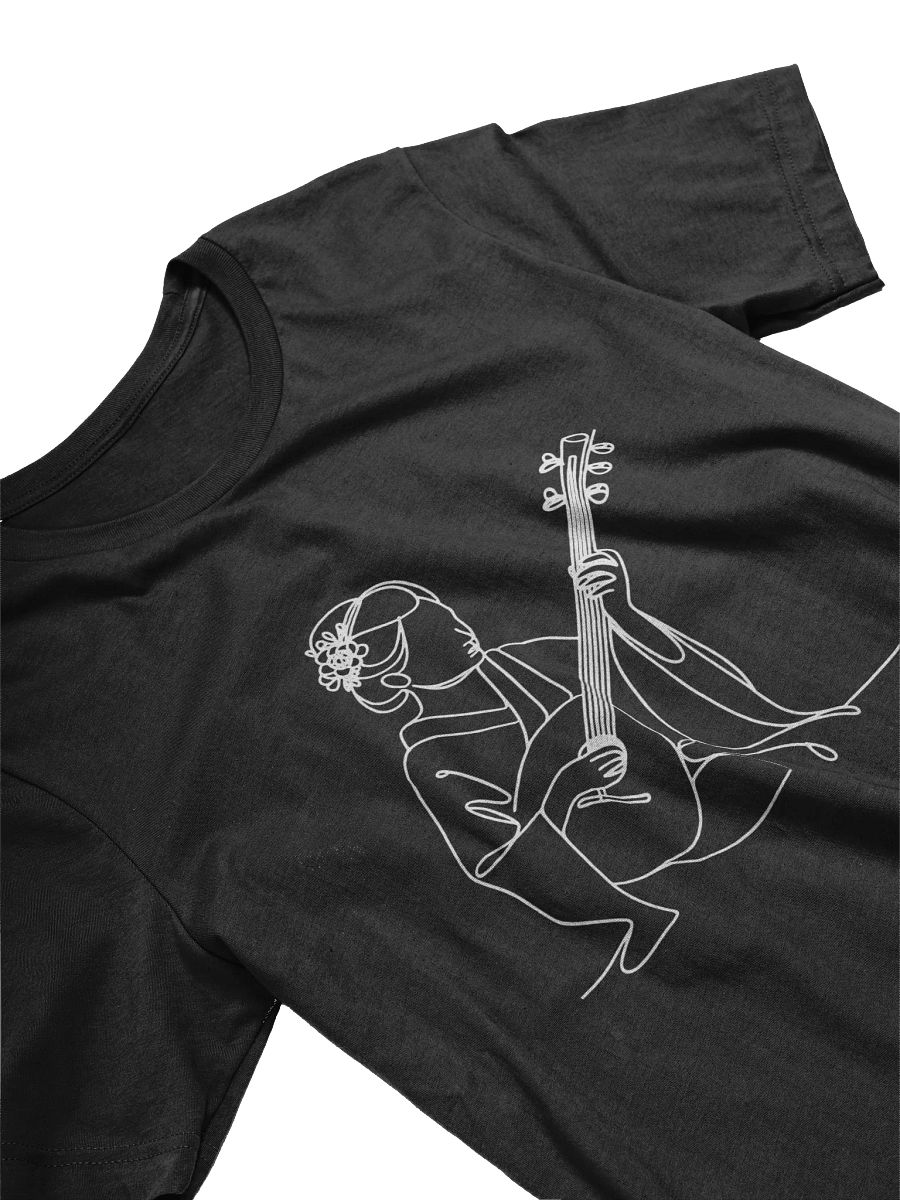 Geisha Playing Biwa Line Art Design Unleashed T-Shirt product image (27)