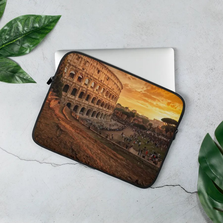 Golden Sunset Colosseum Laptop Sleeve product image (3)