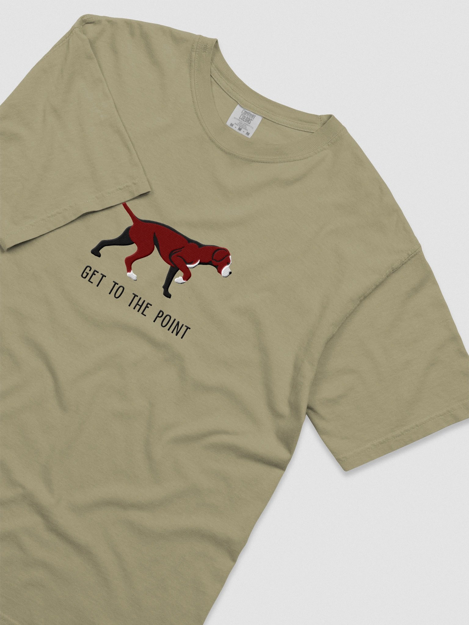 Get to the Point T-Shirt(Embroidered) of a Portuguese Pointer(Brown) product image (8)