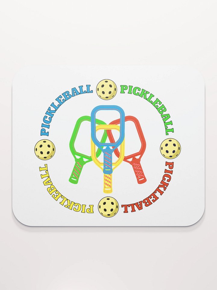 Pickleball Four Circle Colors Paradise Mouse Pad product image (1)