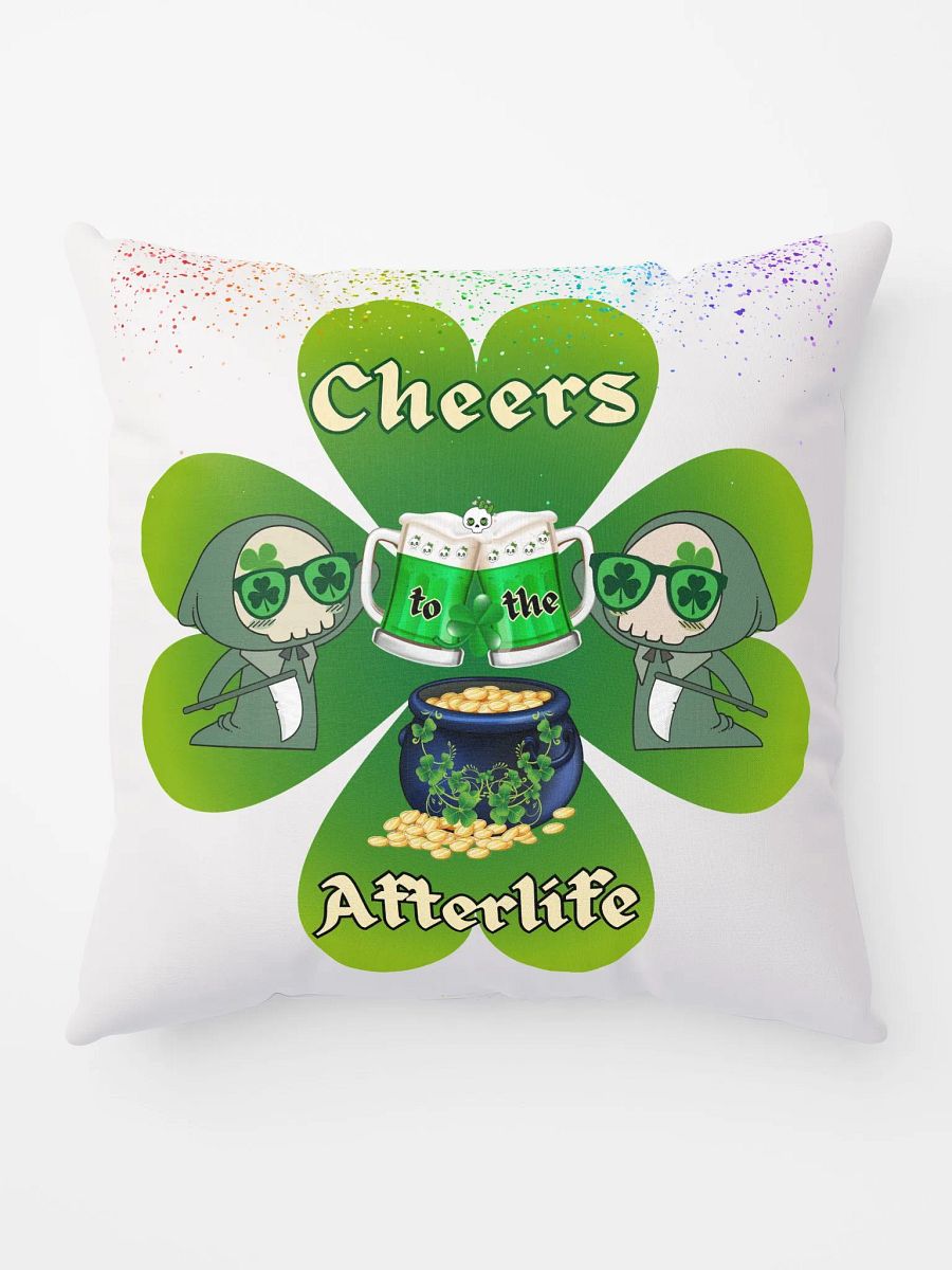 Green Beers & Grim Reapers: Cheers to the Afterlife Pillow product image (5)