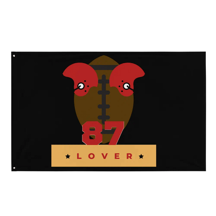 87 Lover Football Flag product image (1)