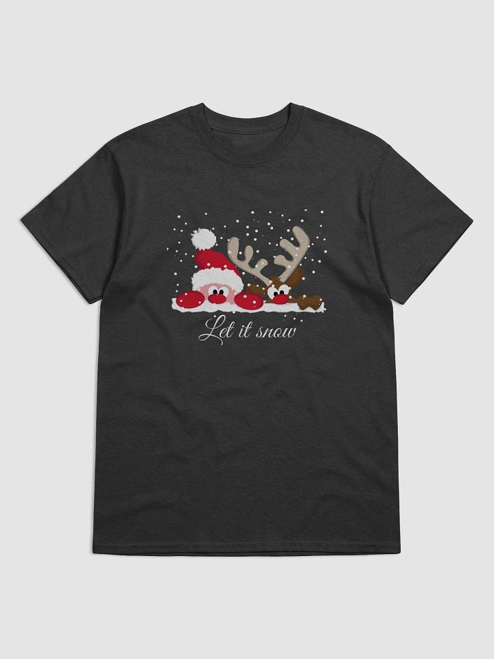 Cooles Weihnachtsmotiv | Let it snow | Rentier Santa Schnee T-Shirt product image (1)