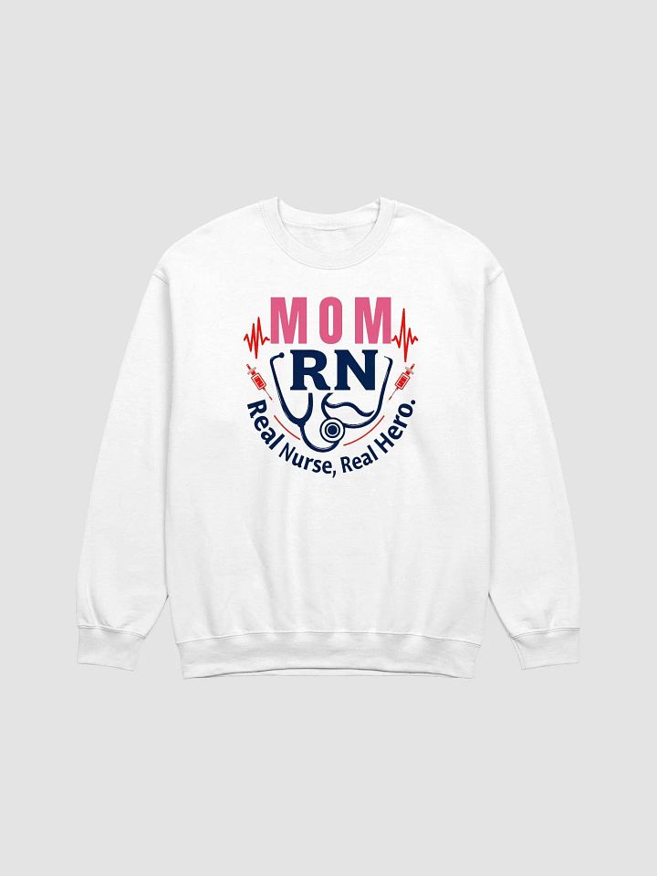 Mom RN, Real Nurse, Real Hero Crewneck Sweatshirt product image (5)