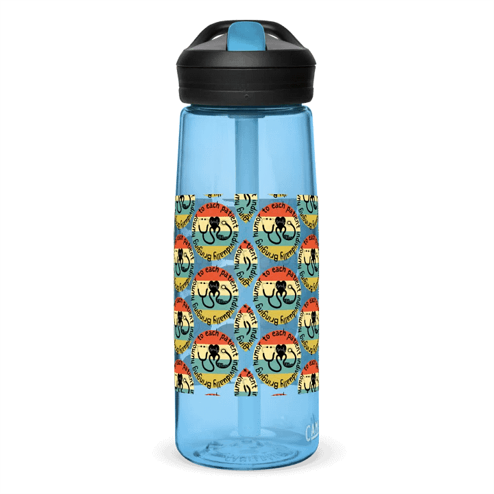 Bringing humor to each patient individually Repeating Pattern Water Bottle product image (17)