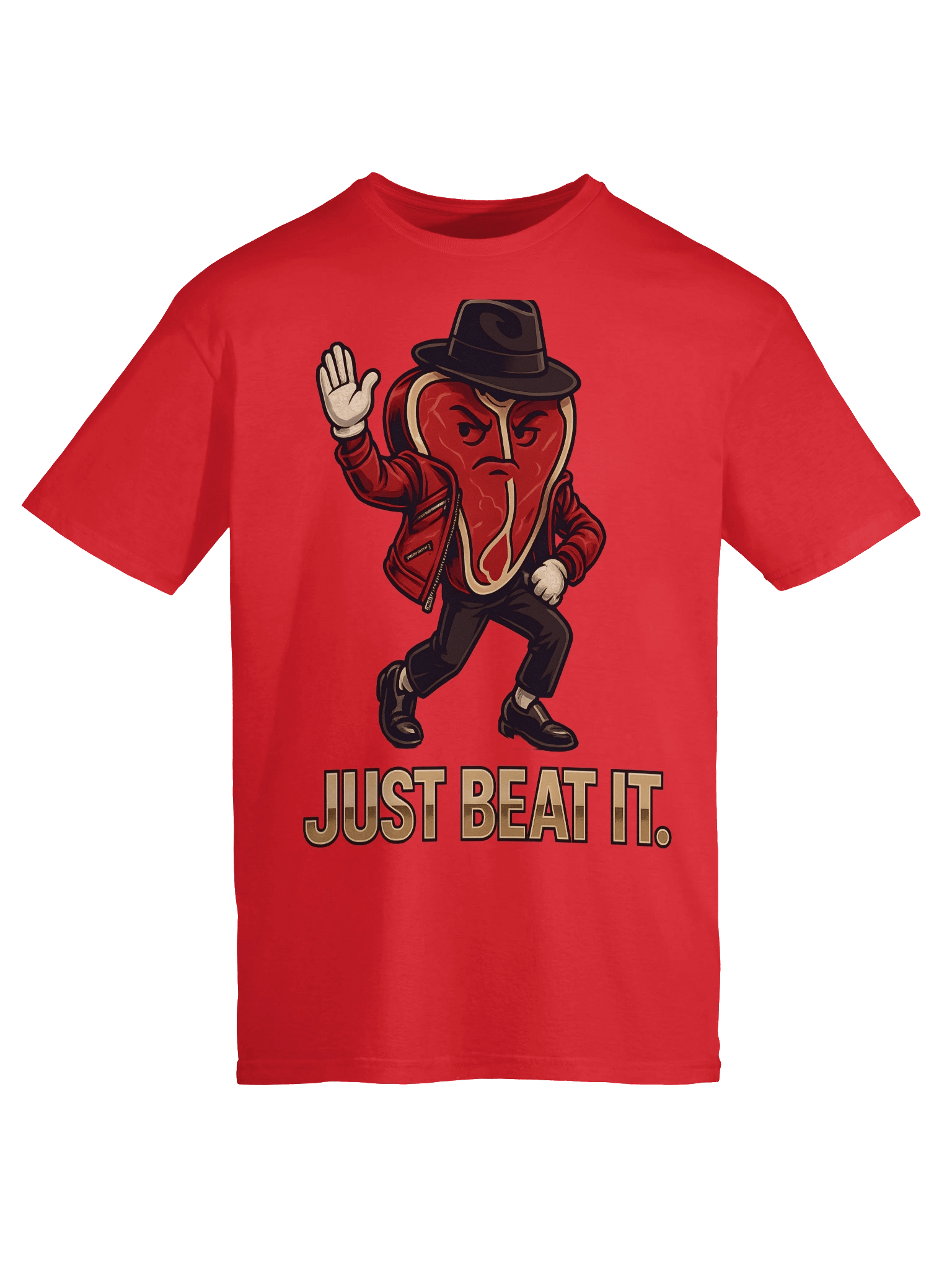 “Just Beat It” Dancing T-Bone Steak T-Shirt – Funny Michael Jackson Parody Tee for Meat Lovers product image (62)