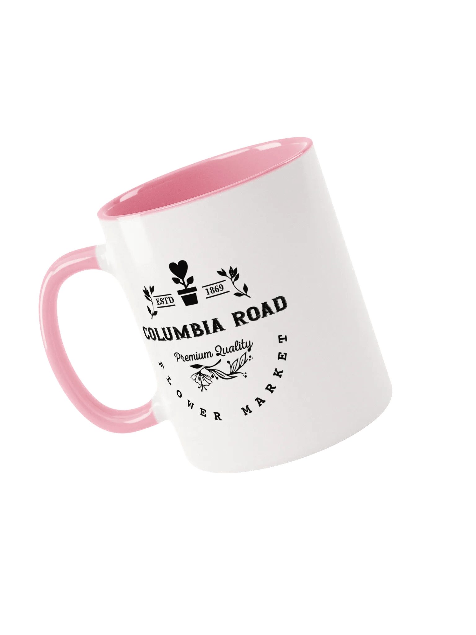Columbia Road Market Peek-a-Boo Ceramic Mug (Pink Floral) product image (3)
