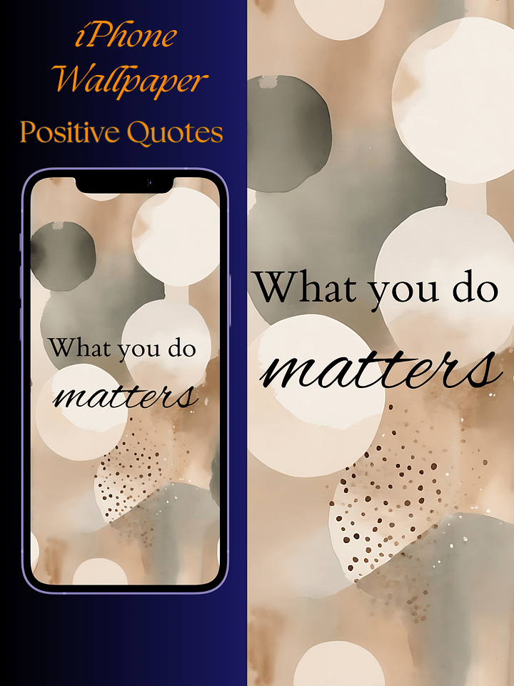 Positive Quotes - Boho iPhone Wallpaper product image (1)