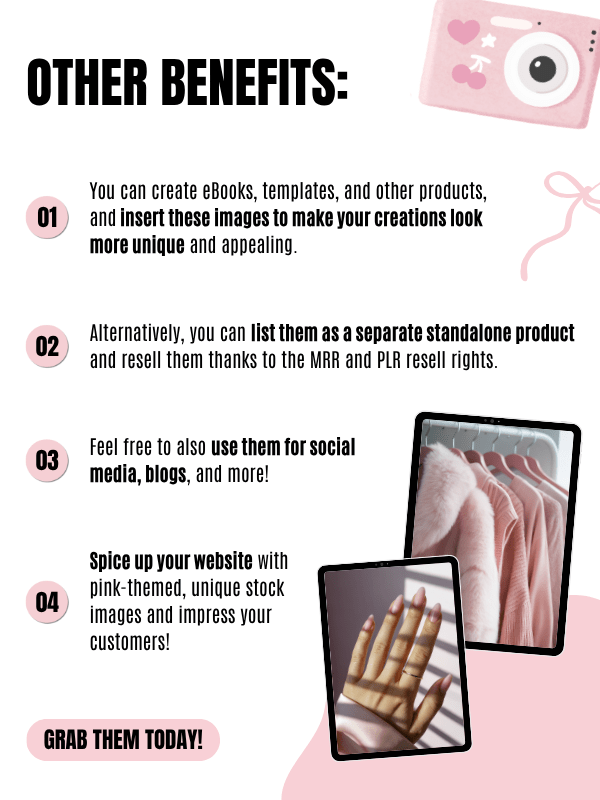 MRR & PLR Pink Aesthetic Stock Photos product image (9)