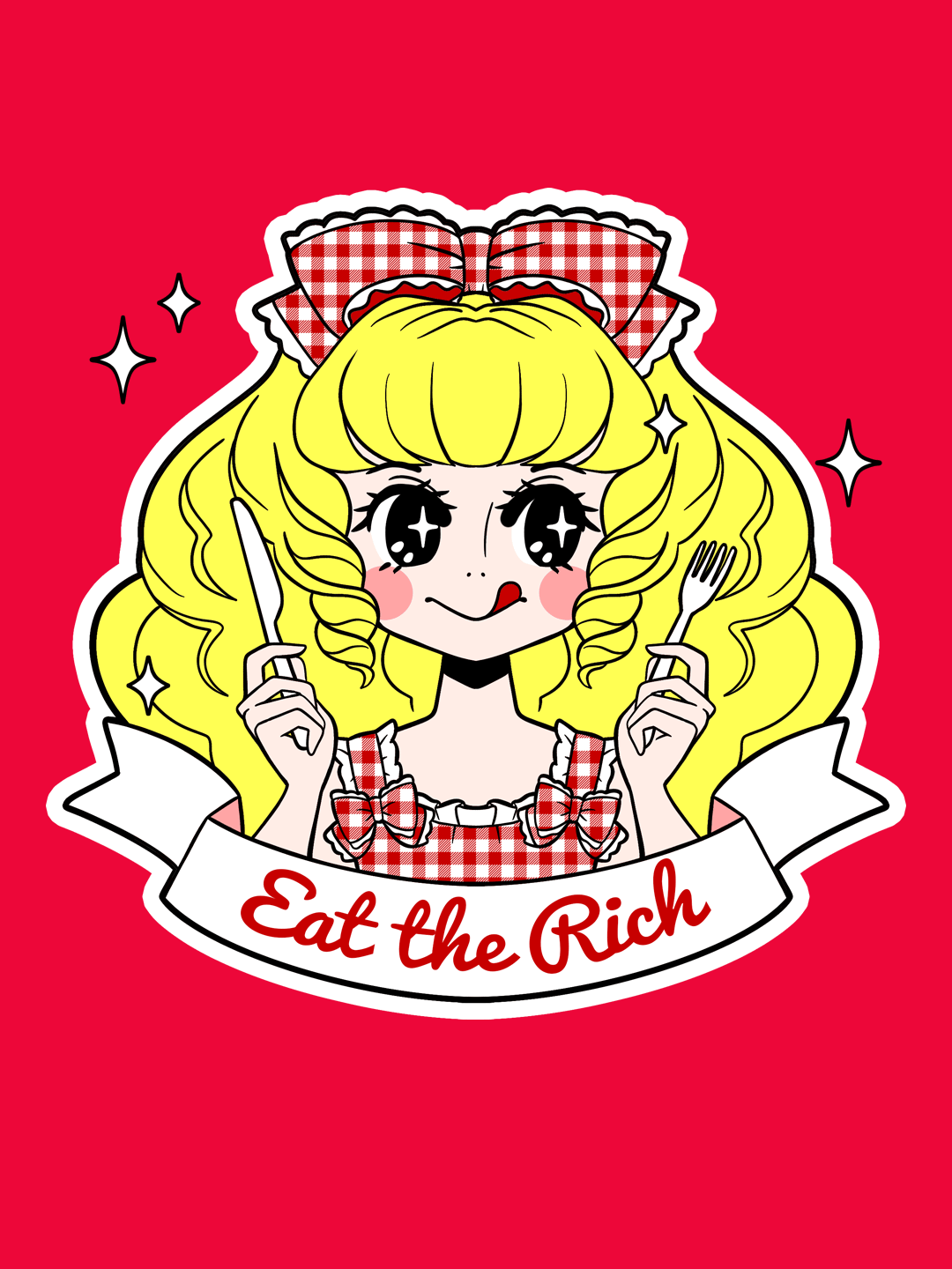 𝑼𝑺𝑨 Eat the Rich (Red) organic cotton t-shirt product image (2)