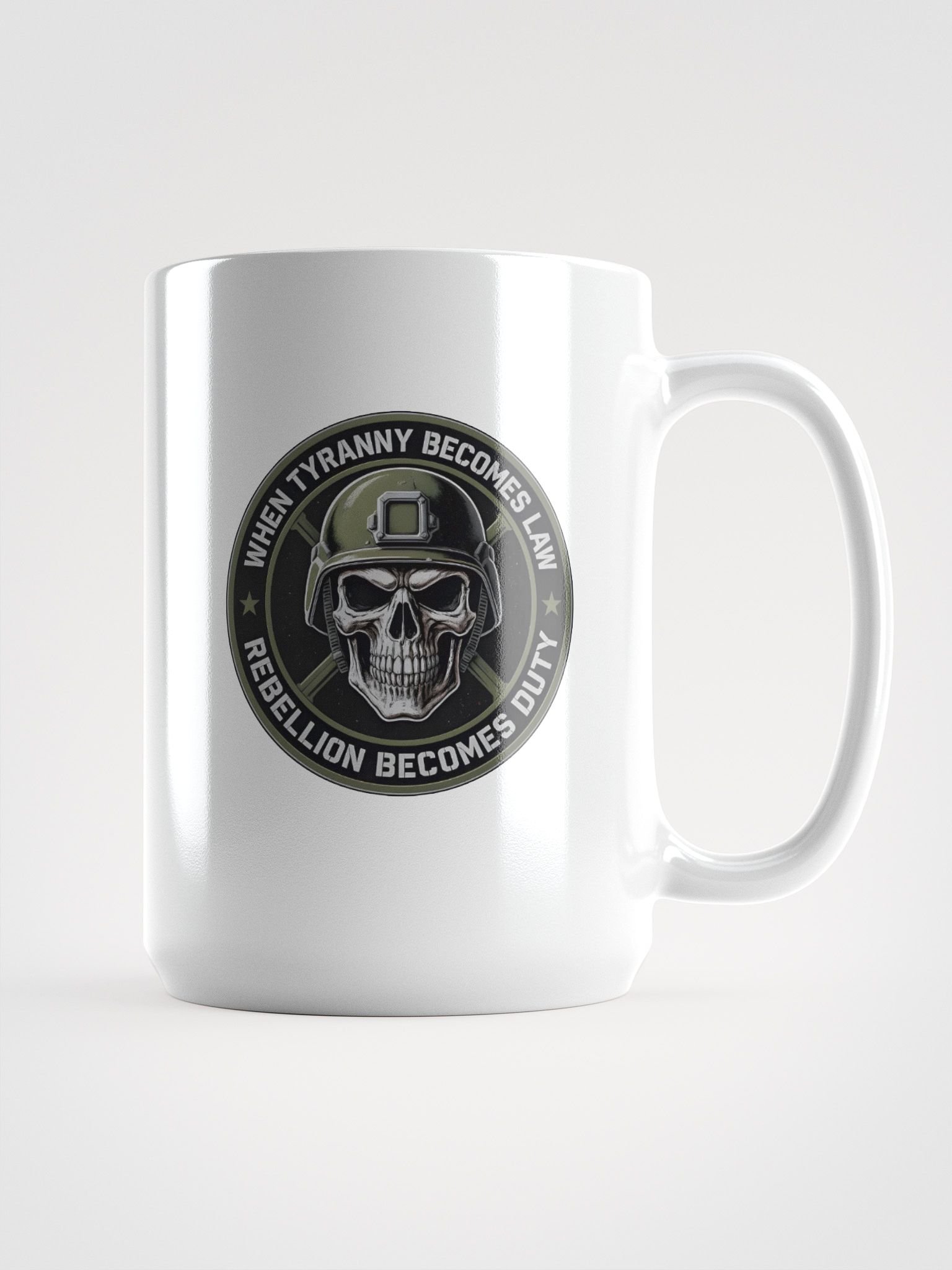 Rebellion Emblem White Glossy Mug product image (2)