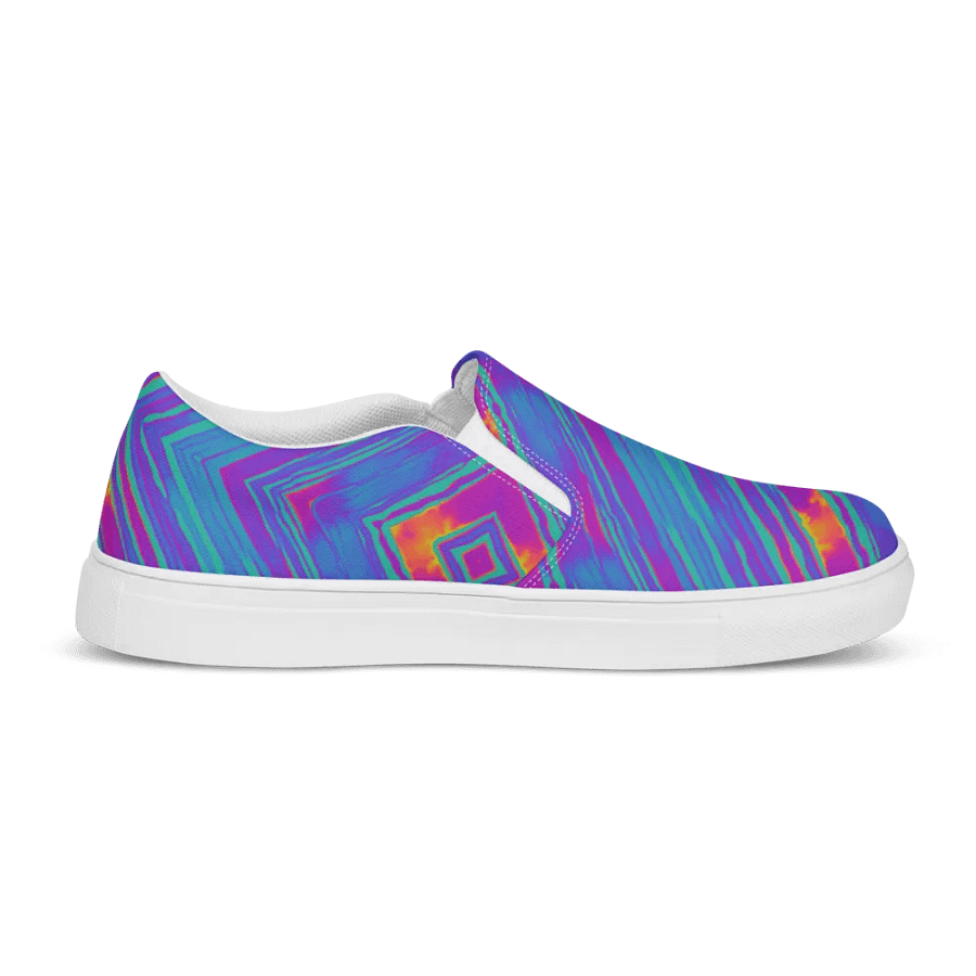 Neon Dreams Glitch Art Slip-Ons product image (10)