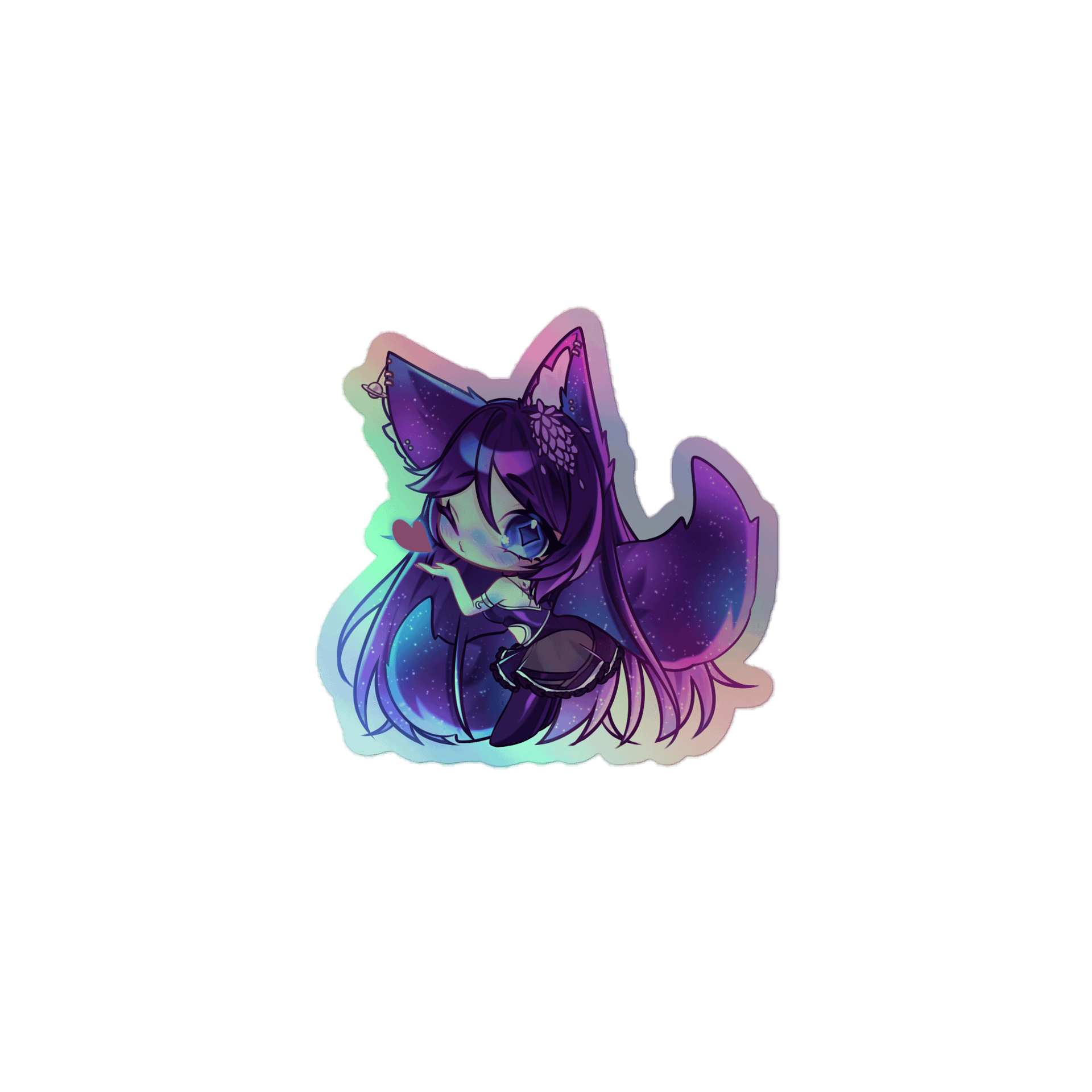 Chibi Miss Rave Mwuah~ Holographic Sticker product image (1)