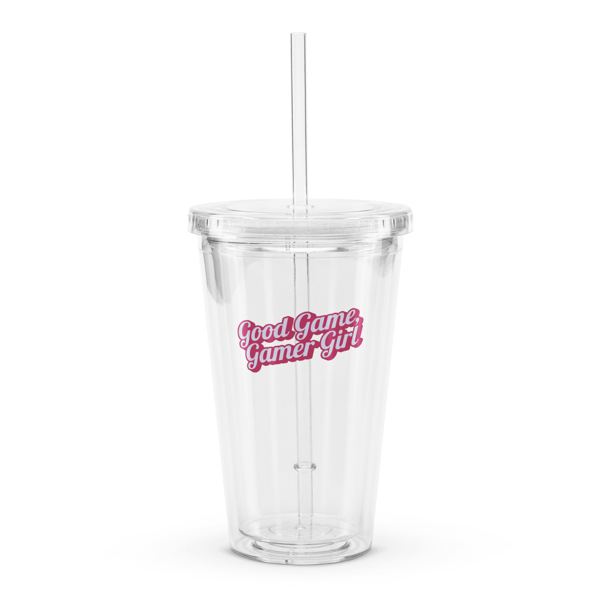 Gamer Girl Clear Plastic Tumbler product image (1)