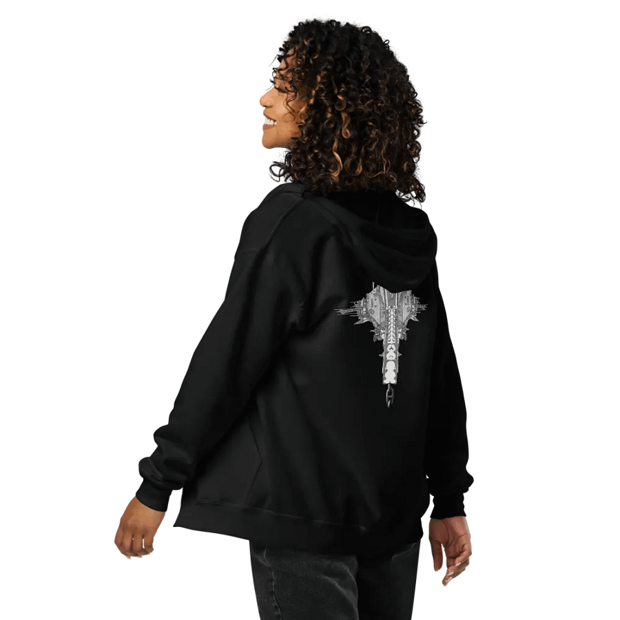 Black Foss double tug Zip Hoodie product image (10)