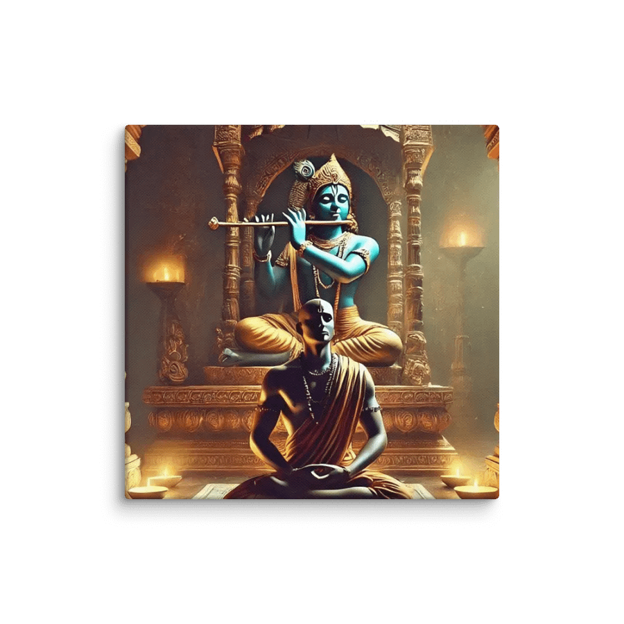 Paint of Sri Krishna Chaitanya Mahaprabhu and Sri Krishna. product image (1)
